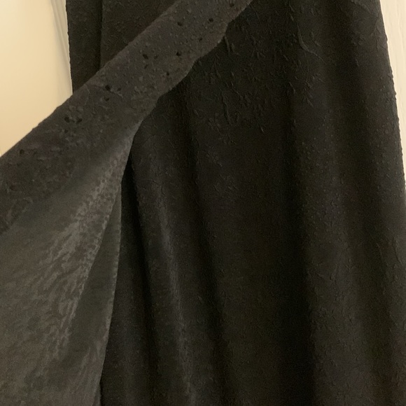 New Never Worn Eyelet Velvet Crochet Long Skirt, Stretch Waistband - Picture 9 of 12